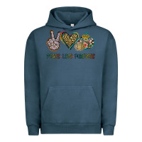 Pigment Midnight Navy Peace Love Pumkins Urban Hoodie - Jasminsmagicworld