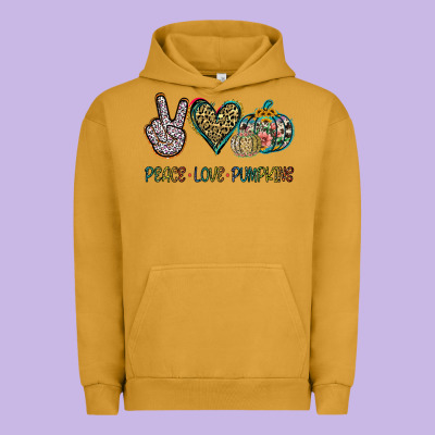 Peace Love Pumkins Urban Hoodie Designed By Jasminsmagicworld