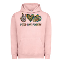Pigment Salmon Peace Love Pumkins Urban Hoodie - Jasminsmagicworld