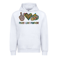 White Peace Love Pumkins Urban Hoodie - Jasminsmagicworld
