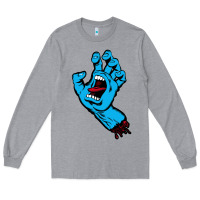 Heather Grey santacruz screaming hand Long Sleeve Tee - artisFamous