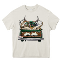 Cream cowhide and hunter truck olivia Heavy Core Tee - OliviaCreatesArt