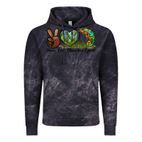 Cloud Black Peace Love Chameleon Lizard Vintage Hoodie - LillyAllenDesigns
