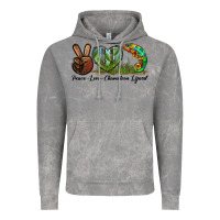 Cloud Rock Peace Love Chameleon Lizard Vintage Hoodie - LillyAllenDesigns
