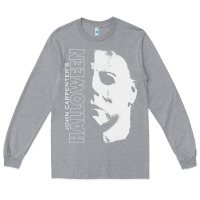 Heather Grey halloween michael myers Long Sleeve Tee - artisFamous