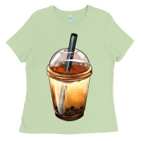 Matcha Bobba cup Ladies Tee - FaDigitalArtStudio