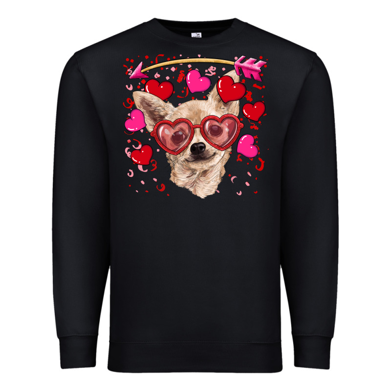 Valentine's Day  Chihuahua Premium Sweatshirt by RanaPortraitStore | Teevron