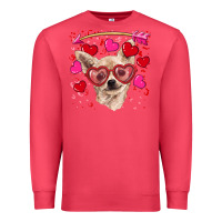 Cardinal valentine's day  chihuahua Premium Sweatshirt - RanaPortraitStore