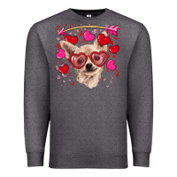 Charcoal Heather valentine's day  chihuahua Premium Sweatshirt - RanaPortraitStore