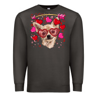 Smoke valentine's day  chihuahua Premium Sweatshirt - RanaPortraitStore