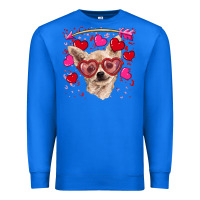 True Royal valentine's day  chihuahua Premium Sweatshirt - RanaPortraitStore