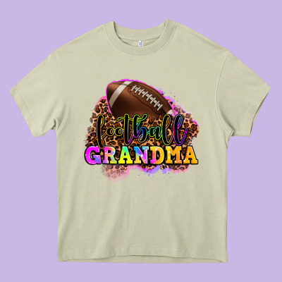 Football Grandma Heavy Core Tee Designed By Oliviacreatesart