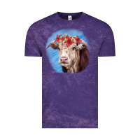Cloud Purple Hereford Bull Vintage Tee - RanaPortraitStore