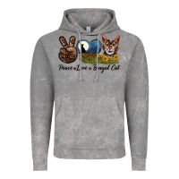 Cloud Rock Peace Love Bengal Cat Head Vintage Hoodie - LillyAllenDesigns