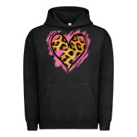 Pigment Black Leopard Pink Glitter Heart Urban Hoodie - Jasminsmagicworld