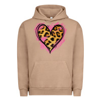 Pigment Burro Leopard Pink Glitter Heart Urban Hoodie - Jasminsmagicworld