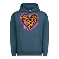 Pigment Midnight Navy Leopard Pink Glitter Heart Urban Hoodie - Jasminsmagicworld