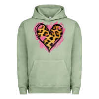Pigment Oil Green Leopard Pink Glitter Heart Urban Hoodie - Jasminsmagicworld