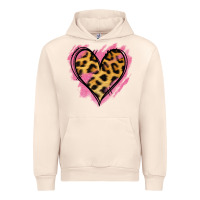 Sandshell Leopard Pink Glitter Heart Urban Hoodie - Jasminsmagicworld
