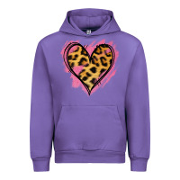 Tulip Leopard Pink Glitter Heart Urban Hoodie - Jasminsmagicworld