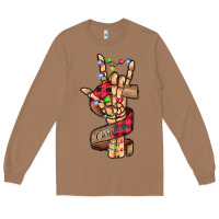 Toasted Coconut merry christmas skeleton hand Long Sleeve Tee - CowhideDigitalArt