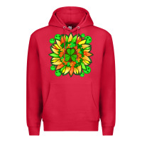 Cardinal sunflower with st patricks smiley face and shamrock with glitter Premium Hoodie - Artiststas