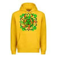 Lemon sunflower with st patricks smiley face and shamrock with glitter Premium Hoodie - Artiststas