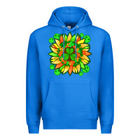 True Royal sunflower with st patricks smiley face and shamrock with glitter Premium Hoodie - Artiststas