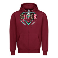 Burgundy super nurse Zipper Hoodie - RanaPortraitStore