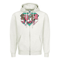 Oatmeal Heather super nurse Zipper Hoodie - RanaPortraitStore
