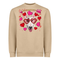 Mushroom Valentine's day  bull terrier Heavyweight Sweatshirt - RanaPortraitStore