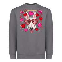 Storm Valentine's day  bull terrier Heavyweight Sweatshirt - RanaPortraitStore