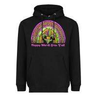 Black happy mardi gras y'all rainbow Heavyweight Hoodie - Jasminsmagicworld
