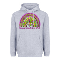 Heather Grey happy mardi gras y'all rainbow Heavyweight Hoodie - Jasminsmagicworld