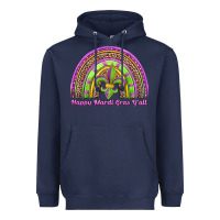 Navy happy mardi gras y'all rainbow Heavyweight Hoodie - Jasminsmagicworld