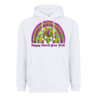 White happy mardi gras y'all rainbow Heavyweight Hoodie - Jasminsmagicworld
