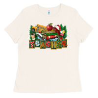 Bone Christmas Teacher Ladies Tee - FaDigitalArtStudio