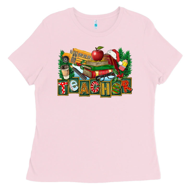 Christmas Teacher Ladies Tee by FaDigitalArtStudio | Teevron