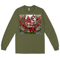 Army Green merry Christmas Long Sleeve Tee - CowhideDigitalArt