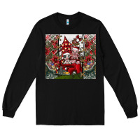 Black merry Christmas Long Sleeve Tee - CowhideDigitalArt