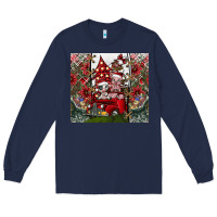Navy merry Christmas Long Sleeve Tee - CowhideDigitalArt