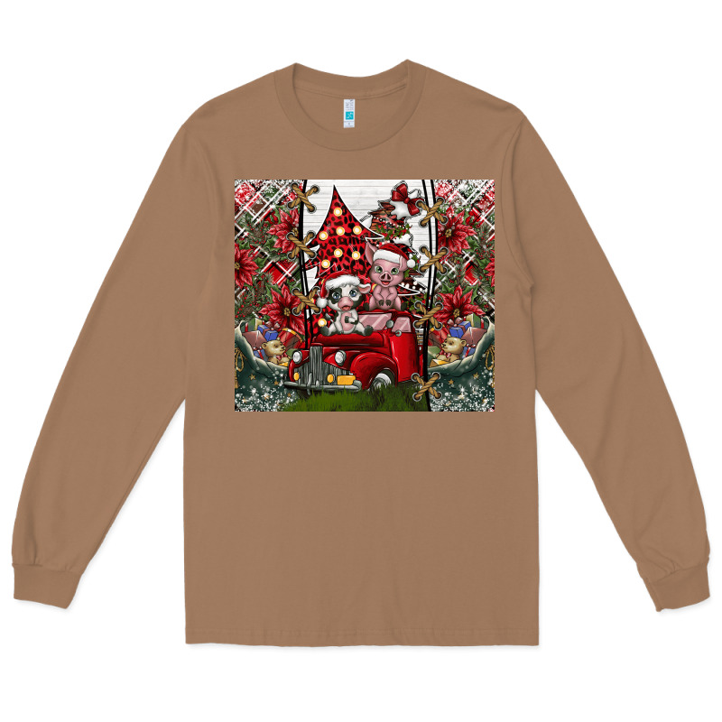 Merry Christmas Long Sleeve Tee by CowhideDigitalArt | Teevron
