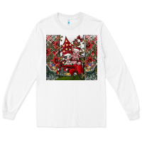 White merry Christmas Long Sleeve Tee - CowhideDigitalArt