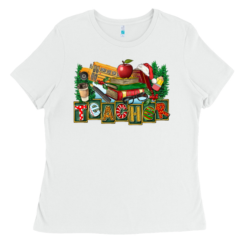 Christmas Teacher Ladies Tee by FaDigitalArtStudio | Teevron