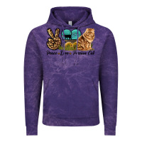 Cloud Purple Peace Love Persian Cat Vintage Hoodie - LillyAllenDesigns