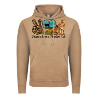 Vintage Coffee Peace Love Persian Cat Vintage Hoodie - LillyAllenDesigns