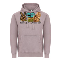 Vintage Zinc Peace Love Persian Cat Vintage Hoodie - LillyAllenDesigns