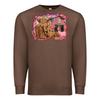 Chestnut Valentine's day mama cow and baby cows Premium Sweatshirt - RanaPortraitStore