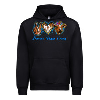 Black Peace Love Cows Urban Hoodie - Jasminsmagicworld