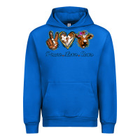 Cobalt Peace Love Cows Urban Hoodie - Jasminsmagicworld